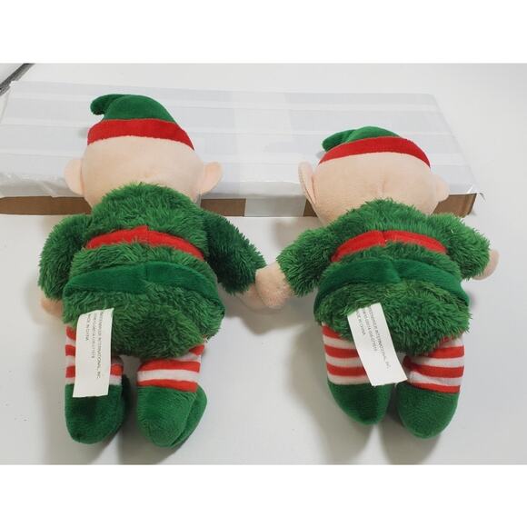 Greenbrier International Christmas Elves, Authentic Collectible Plush Lot Of 2 - Picture 2 of 4